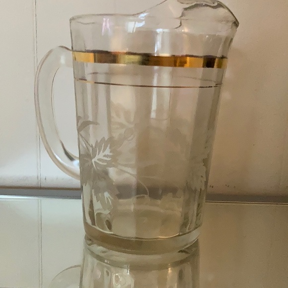 Kitchen Vintage Bartlett Collins Frosted Glass Pitcher Poshmark